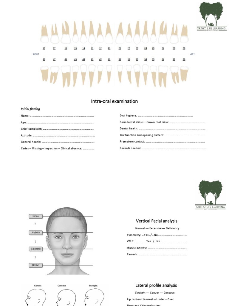 OLL Orthodontic Record No WM PDF Tooth Dentistry Branches