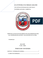 Proyecto Grupal Diseño de Plantas de Aguas Residuales para Las Comunidades Del Distrito 7 Del Municipio de Yacuiba