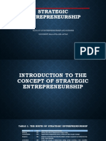 Chapter 1 Introduction To The Concept of Strategic Entrepreneurship