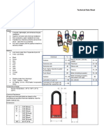 Compact Safety Padlocks: Technical Data Sheet