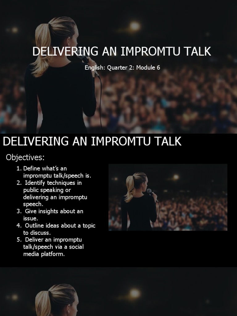Delivering An Impromtu Talk | PDF | Career & Growth