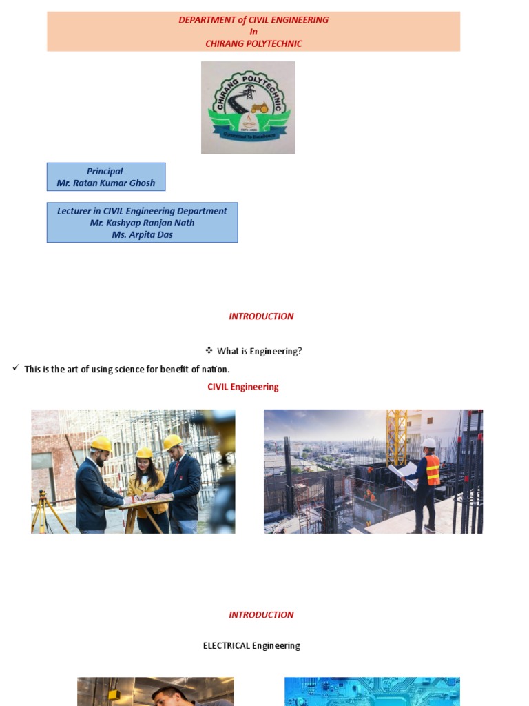 Civil Engineering Overview at Chirang Polytechnic | PDF | Civil ...