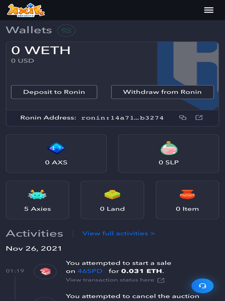 Dashboard Axie Infinity PDF