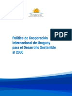 Politica de Cooperacion Internacional de Uruguay para El Desarrollo Sostenible Al 2030