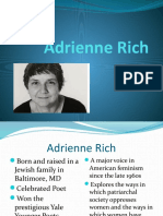 ENGL 502 Adrienne Rich Presentation