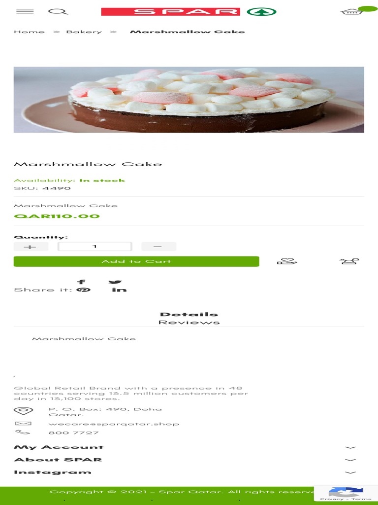 Marshmallow Cake Spar Qatar PDF