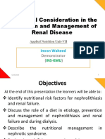 Nutritional Consideration in The Prevention and Management of Renal