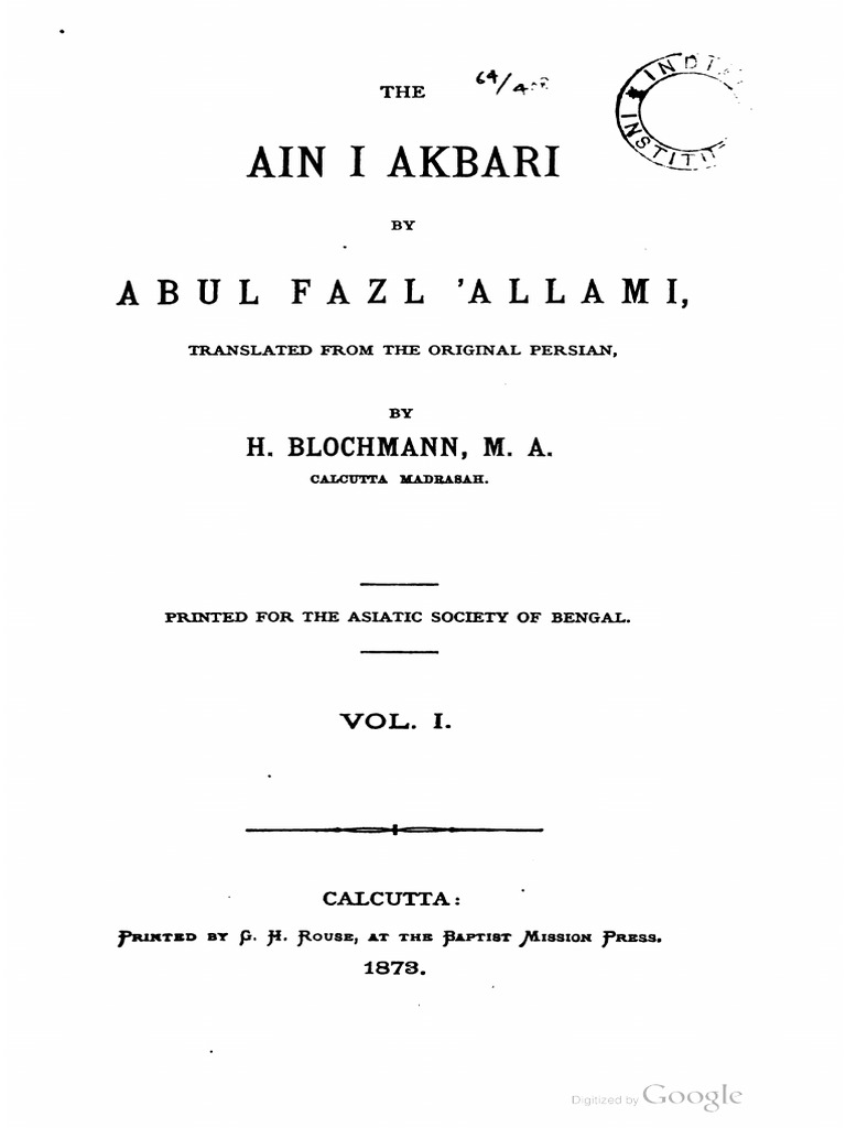1873-ain-i-akbari-by-abul-fazl-vol-1-trans-blochmann-s-pdf