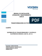 Transformador de Potencia t2 Iom-04