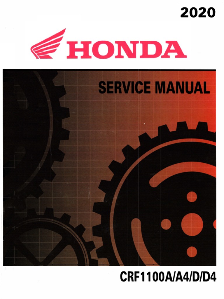 Manual Taller CRF1100 PDF Motor Oil Clutch