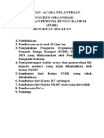 SUSUNAN  ACARA PELANTIKAN