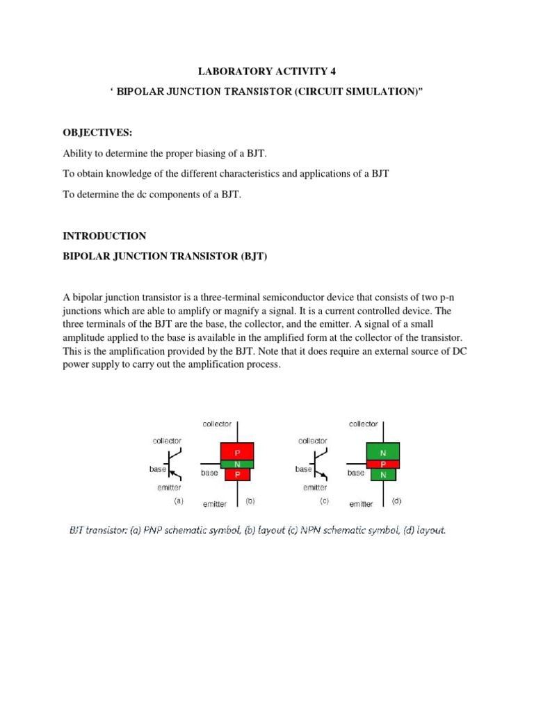 Final Marqueses Laboratory Act.4 PDF Bipolar Junction Transistor