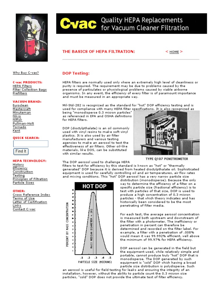 HEPA Filter Testing PDF Applied And Interdisciplinary Physics