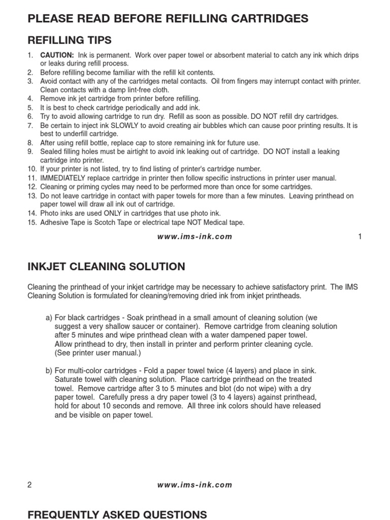 ims ink refill system