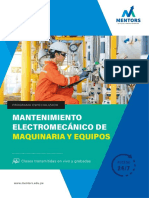 BROCHURE PROGRAMA DE ESPECIALIZACION EN MANTENIMIENTO ELECTROMECANICO DE MAQUINARIA Y EQUIPOS
