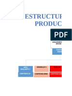 Estructura Del Producto: Cantidad 1000KG