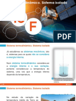 Sistema Termodinâmico. Sistema Isolado