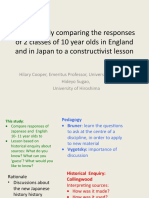 A Case Study Comparing The Responses of 2 Classes of 10 Year