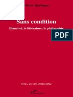 (Nous les sans-philosophie) Blanchot, Maurice_Harlingue, Olivier - Sans condition_ Blanchot, la littérature, la philosophie-Harmattan (2009)
