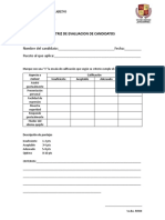 Matriz de Evaluacion de Candidatos