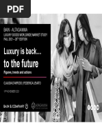 Altagamma - Bain Luxury Market Monitor 2021