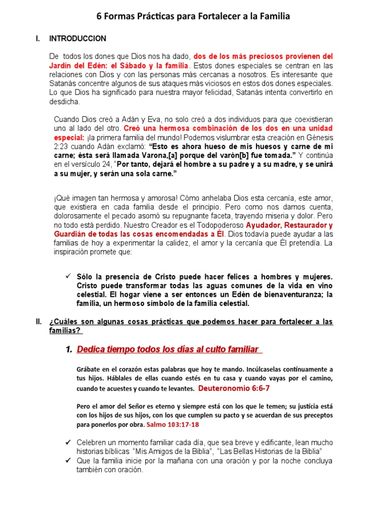Fortaleciendo la Familia en Cristo | PDF | Oración | Amor