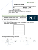 Evaluación Matemática 3 Básico Mayo