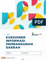 Kuesioner - Informasi - Pembangunan - Daerah - Dan - Bukti - Kota Gorontalo