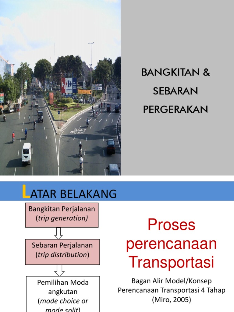 Analisis Bangkitan dan Sebaran Pergerakan | PDF