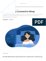 How I Finally Learned To Sleep
