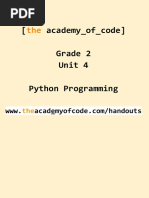 Grade+2+Unit+4+ +Python+Programming+