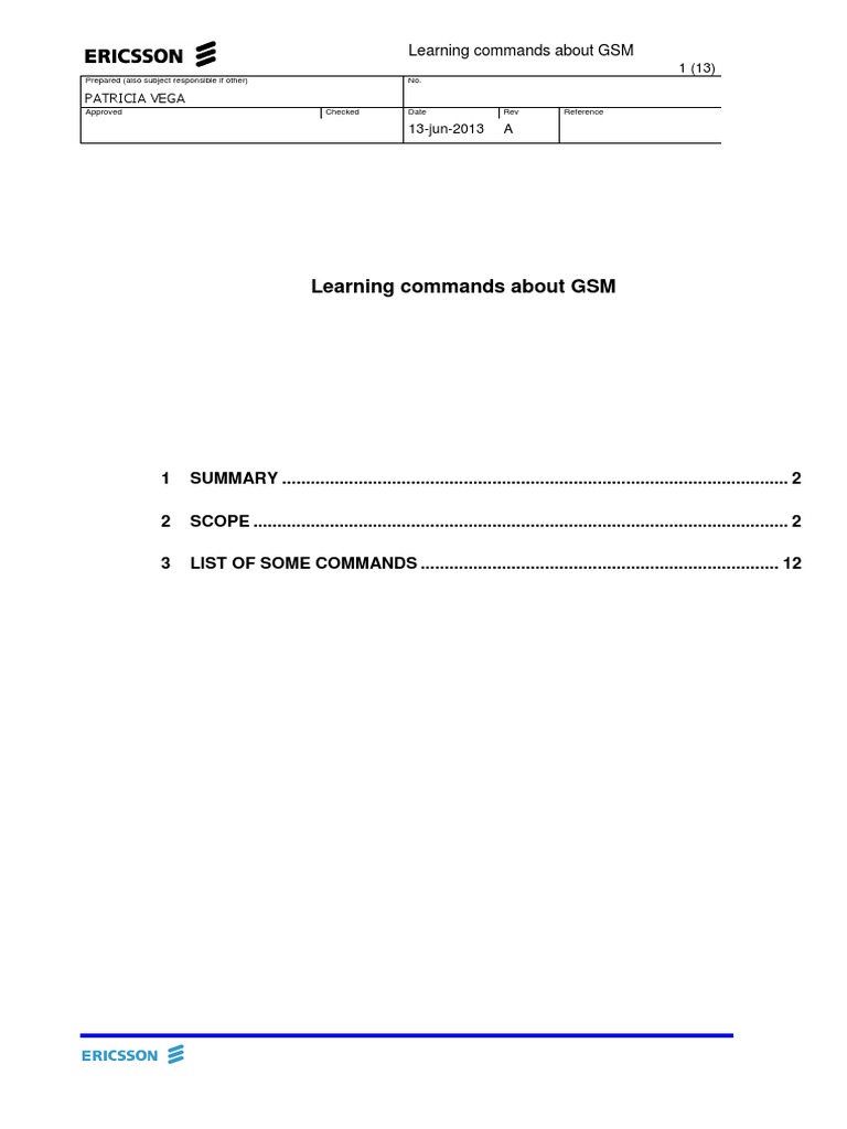GSM Command Learning Guide | PDF | Radio | Hertz