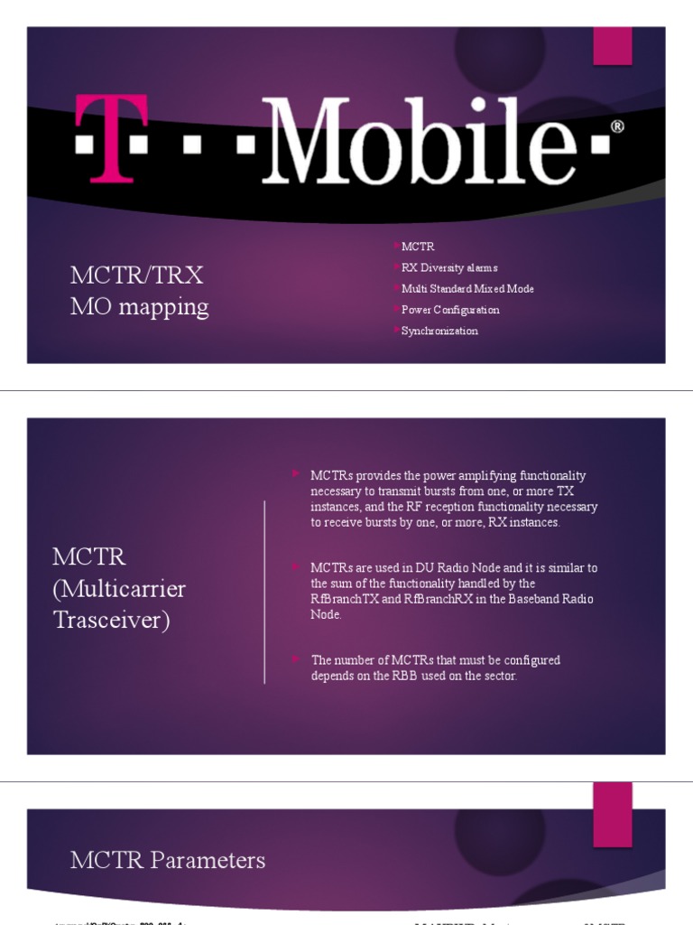 MCTR Configuration and Parameters Guide | PDF | Lte (Telecommunication ...