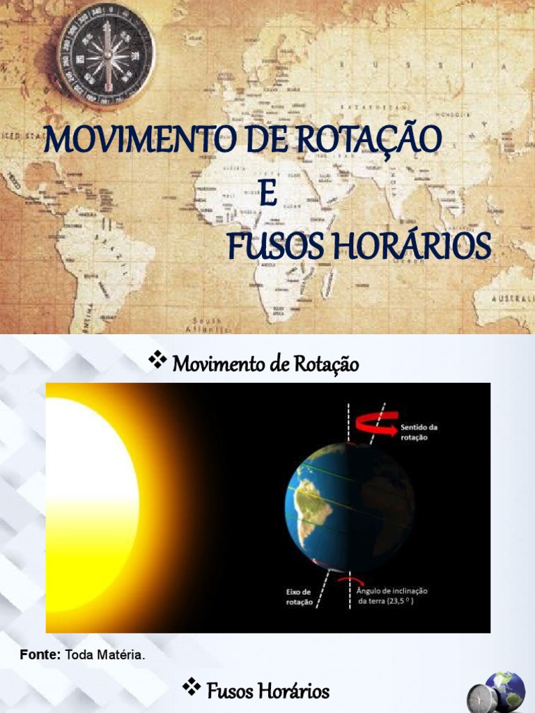 Rotação da Terra e Fusos Horários | PDF | Horário de Greenwich | Geografia
