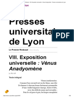Le Premier Rimbaud - VIII. Exposition Universelle - Vénus Anadyomène - Presses Universitaires de Lyon