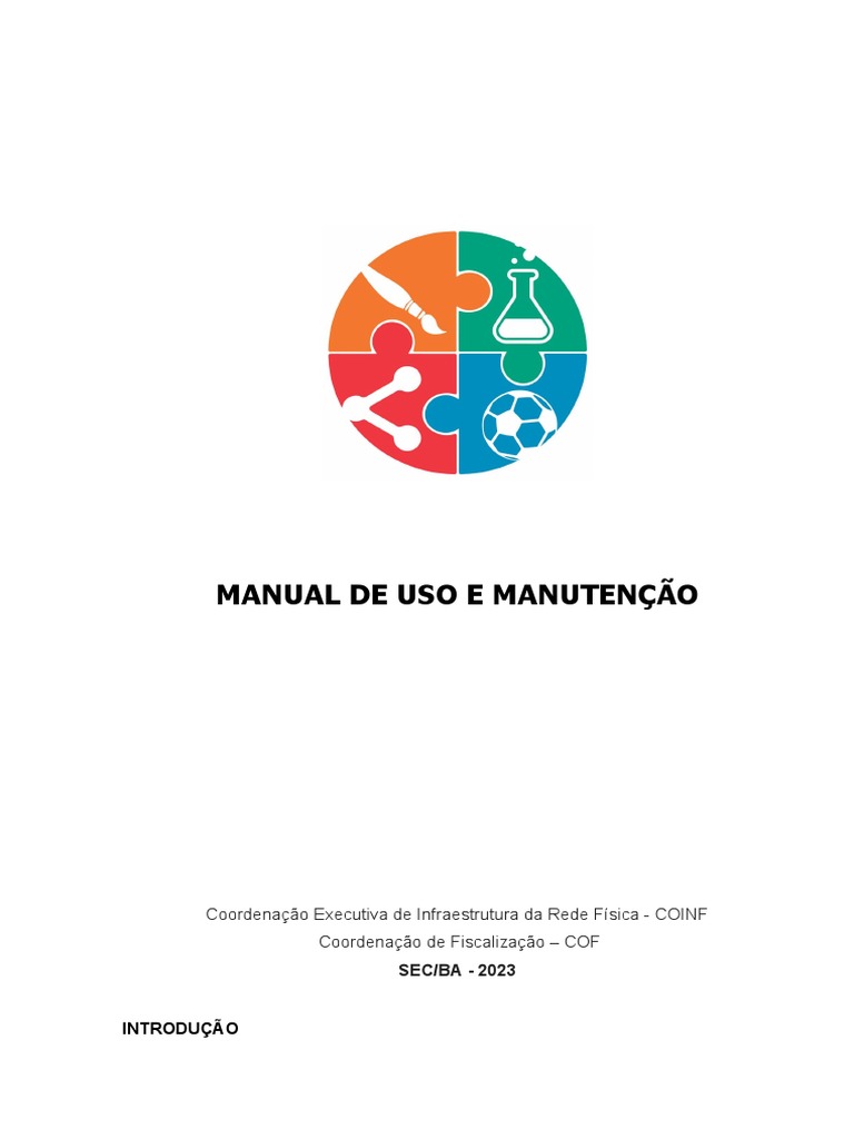 Manual de Uso e Manutenção Escolar | PDF | Drywall | Gás liquefeito de ...