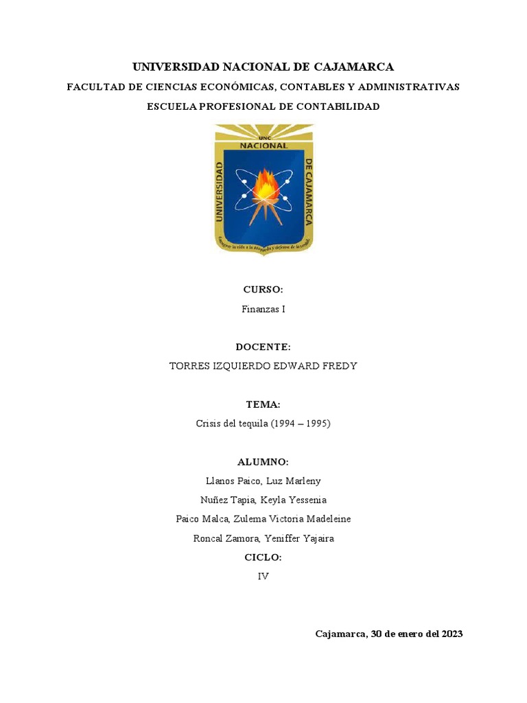 Crisis Del Tequila PDF México Bancos