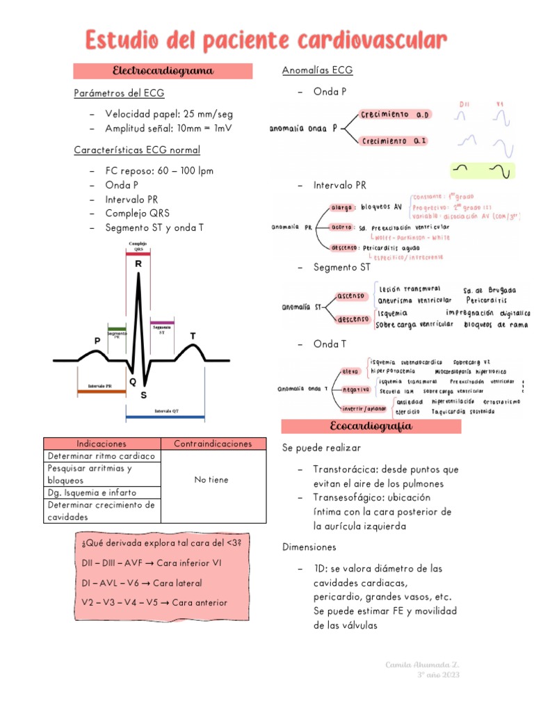 Clase 1 Estudio Del PX Cardiovascular | PDF | Electrocardiografia ...