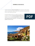 Informe de Isla Del SOL