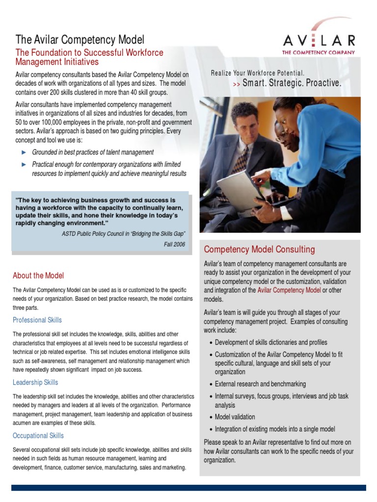 Avilar Competency Model Overview | PDF | Competence (Human Resources ...