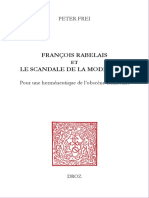 FRANÇOIS RABELAIS Et La Scandale de La Modernité