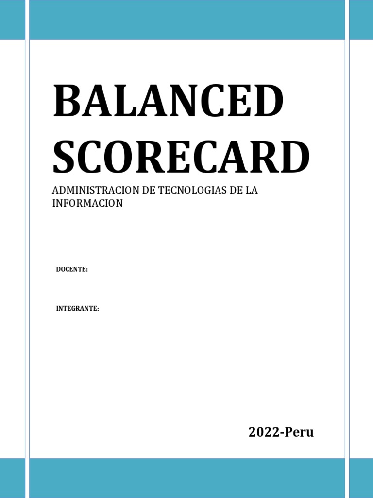 Guía del Balanced Scorecard en TI | PDF | Business | Cognición