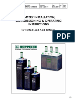 Battery Installation, Commissioning & Operating Instructions