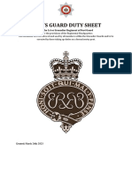 King's Guard Duty Sheet