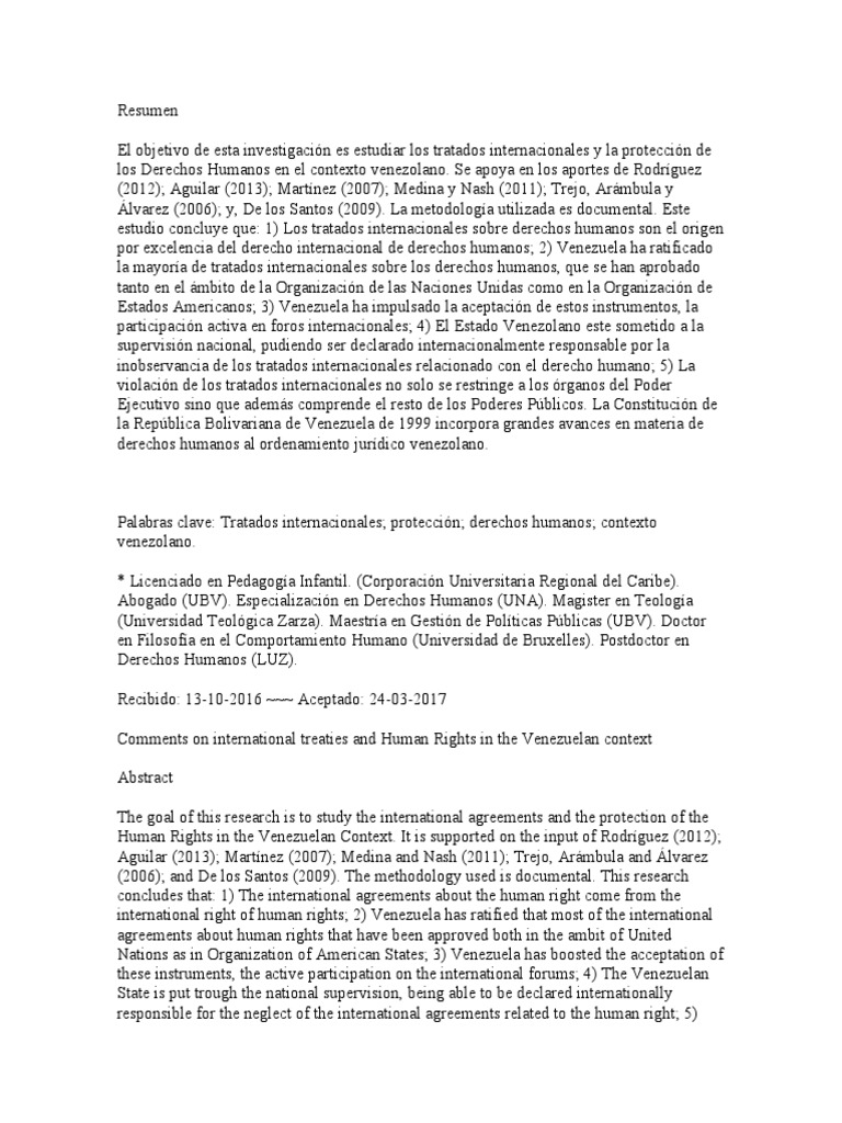 Tratados Internacionales PDF | PDF | Derechos humanos | Convenio ...