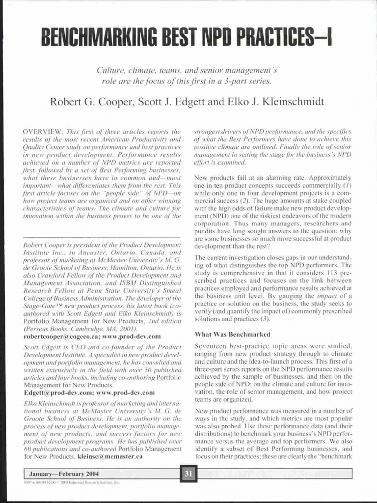 Benchmarking P&D Practices PDF