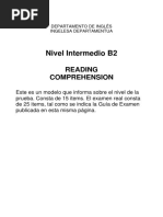 Nivel Intermedio B2: Reading Comprehension