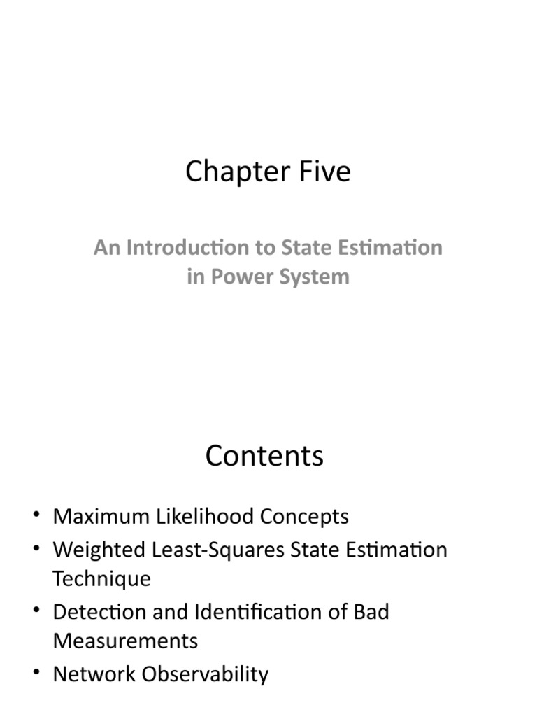 State Estimation Techniques in Power Systems | PDF | Least Squares ...