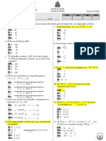 Prueba Diagnóstica 9º Matemáticas (2011)