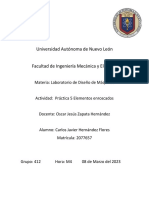 Universidad Autónoma de Nuevo León: Materia: Laboratorio de Diseño de Máquinas